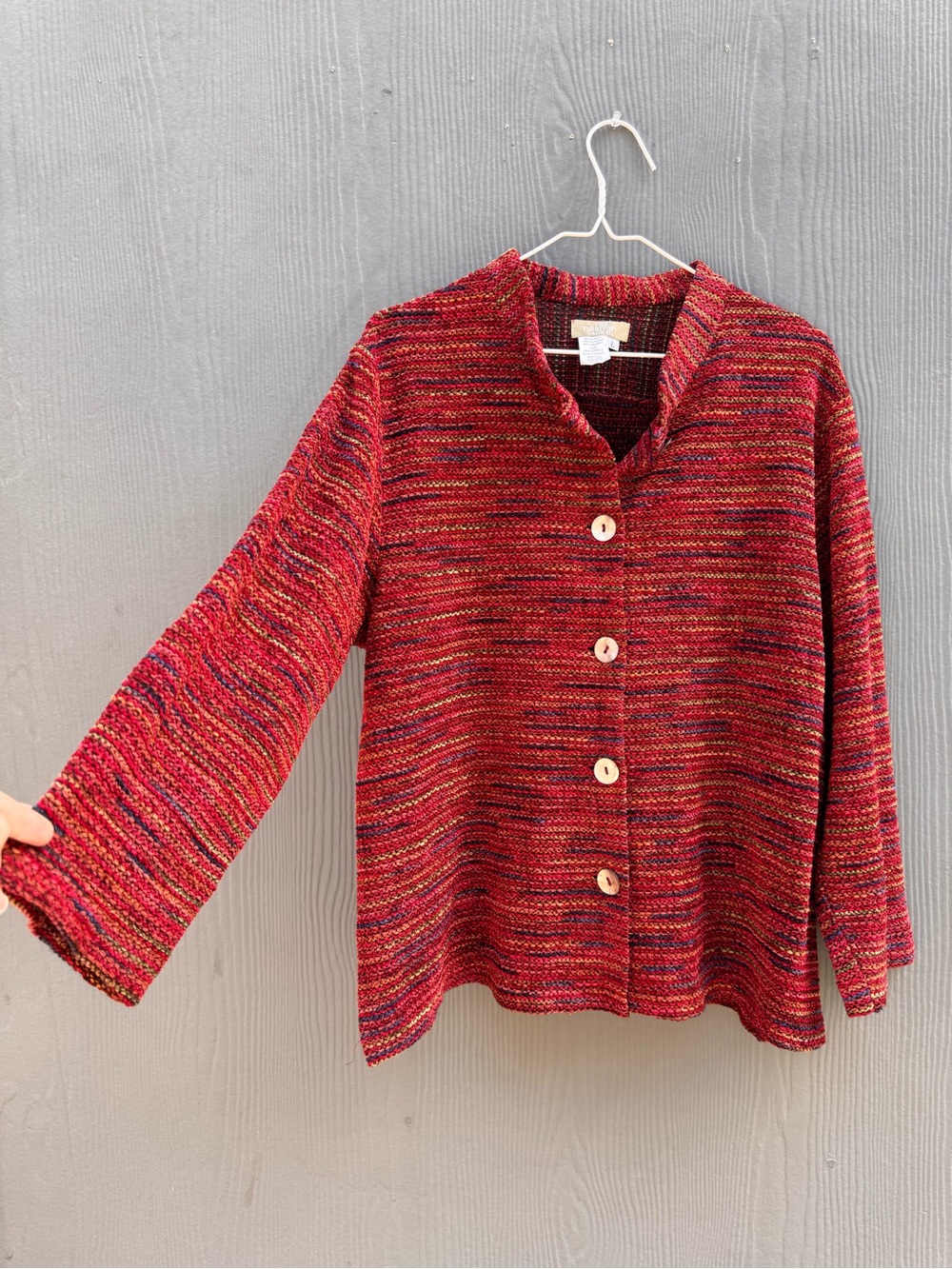 The Territory Ahead Vintage 90s Red Chenille Lightweight Jacket Size LG